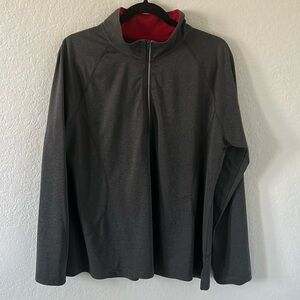 Danskin NOW Gray Semi fitted 1/4 zip performance pullover XXL